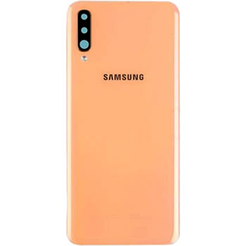 Vitre arrière orange originale Samsung Galaxy A70