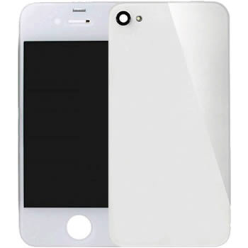 Ecran complet blanc pour iPhone 4 avec vitre arrière