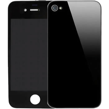 Ecran complet noir pour iPhone 4 avec vitre arrière